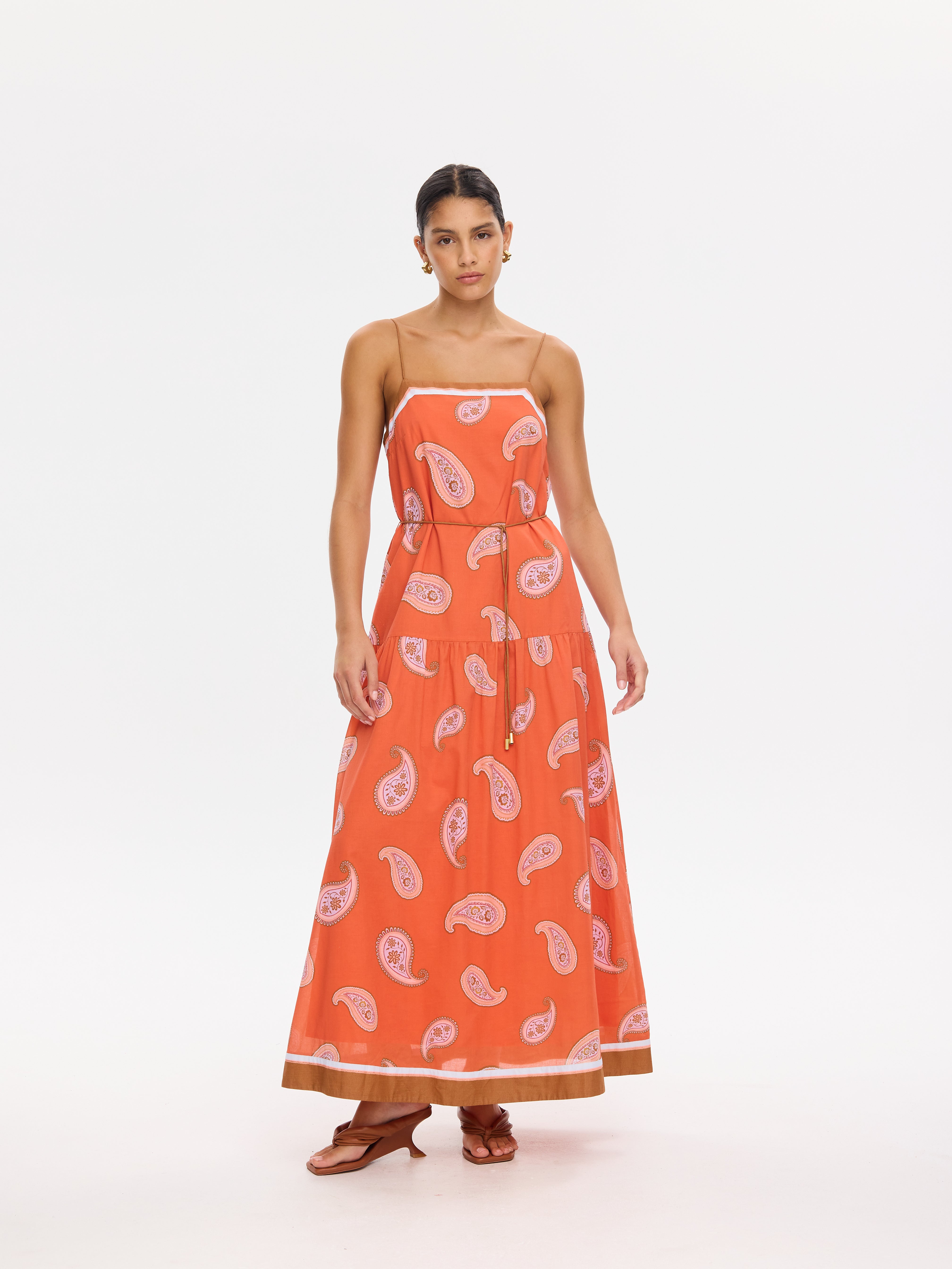 Ezra Maxi Dress Coral