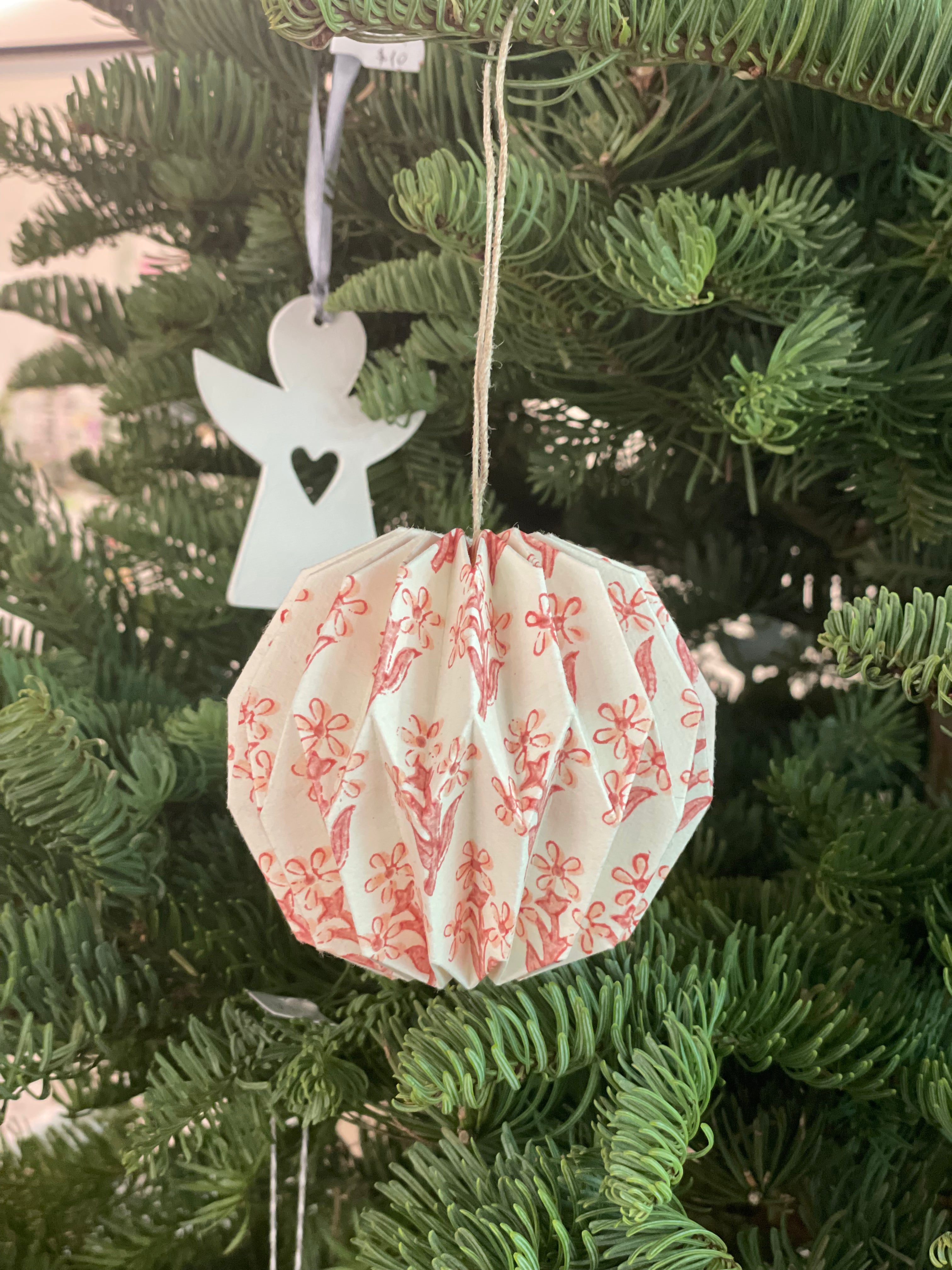 Block Printed Xmas Deco