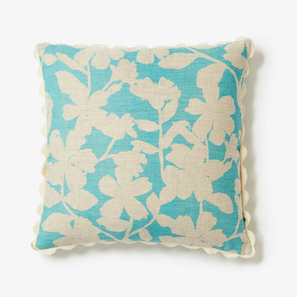 Geranium Turquoise 60cm Cushion Cover