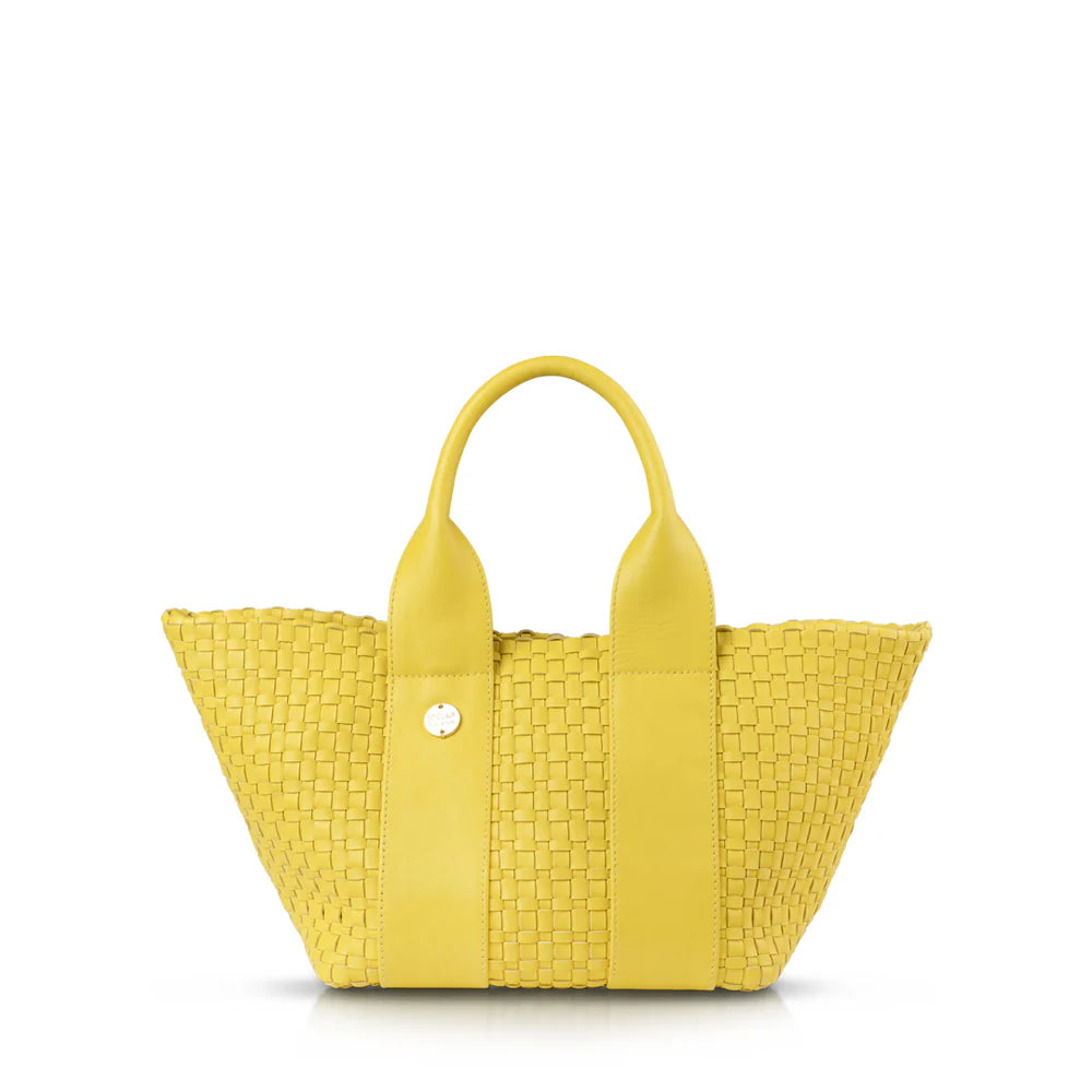Gili Leather Tote Bag Lemon Sorbet