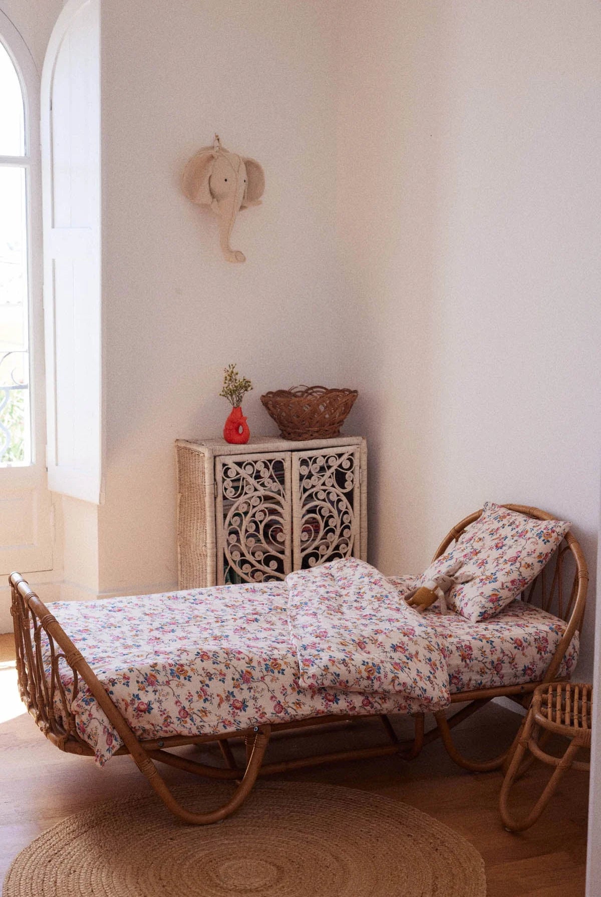 Fitted Sheet Nicole Cream Retro Garden - Louise Misha