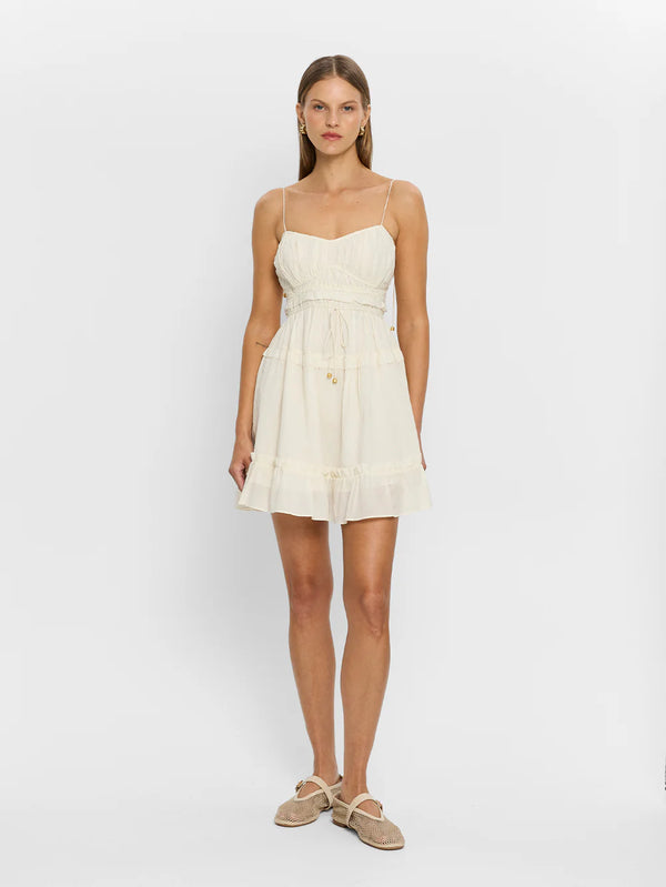 Hallie Mini Dress Cream - Kivari