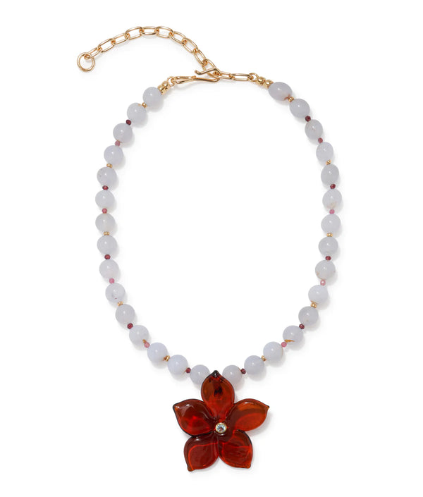 Vinca Flower Necklace in Ginger - Lizzie Fortunato