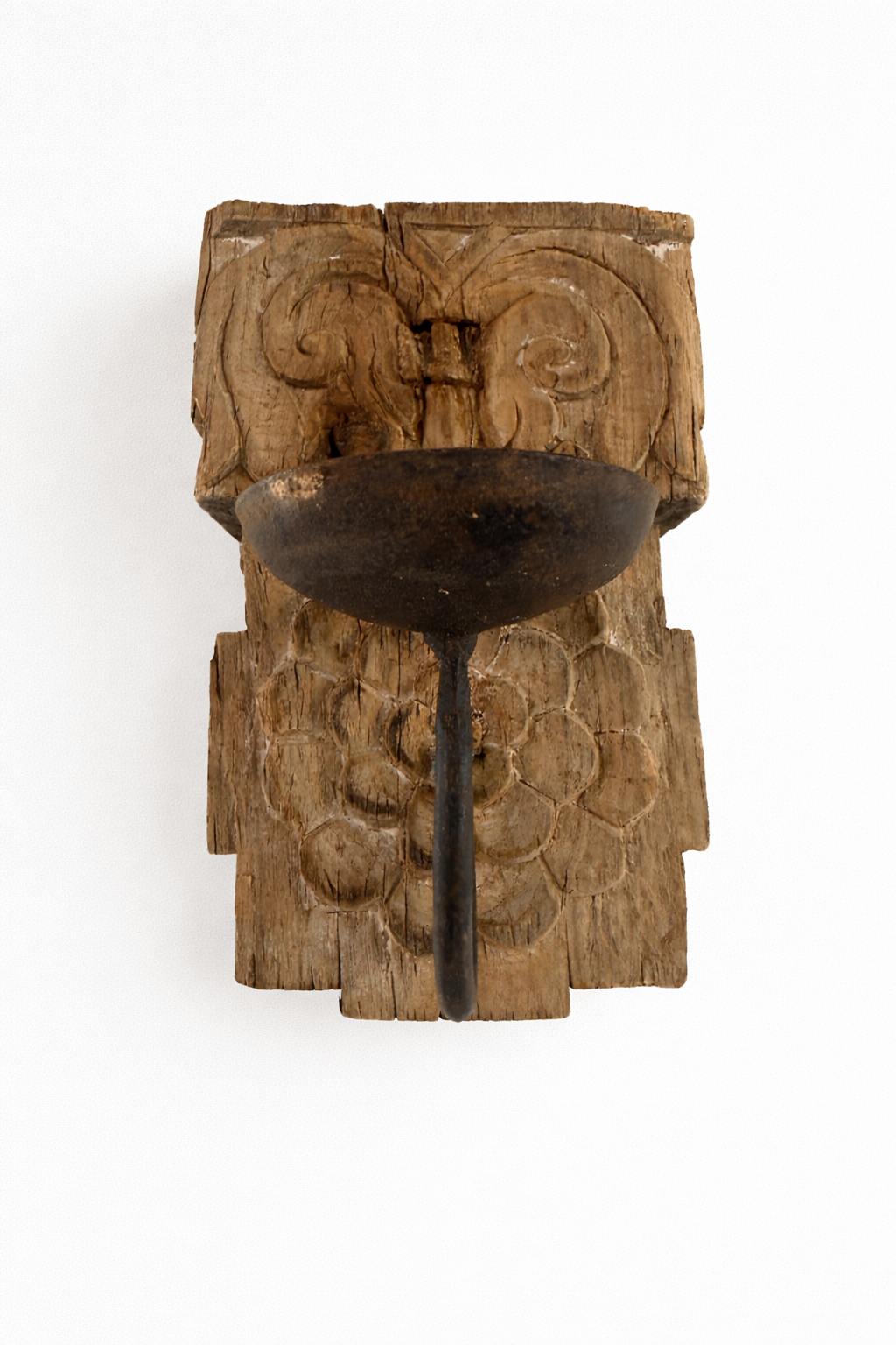 Wooden Wall Candle Piece