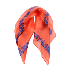 Silk Square Scarf “Infinite Charms”