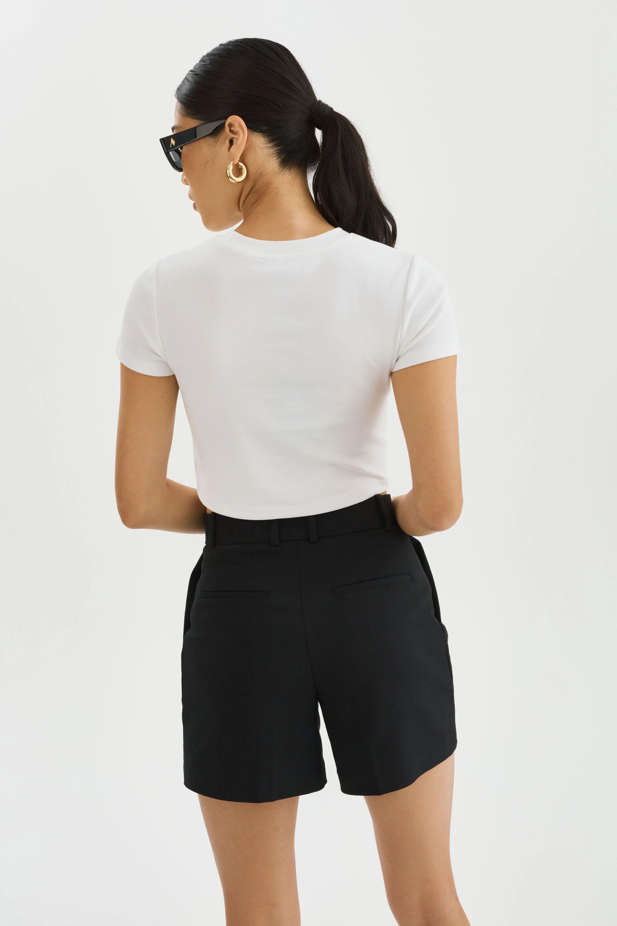 Inga White Cropped T-Shirt - Lamarque