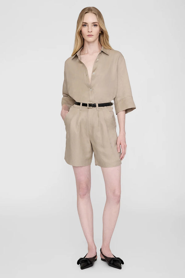 Mary Shirt Oatmeal Linen Blend