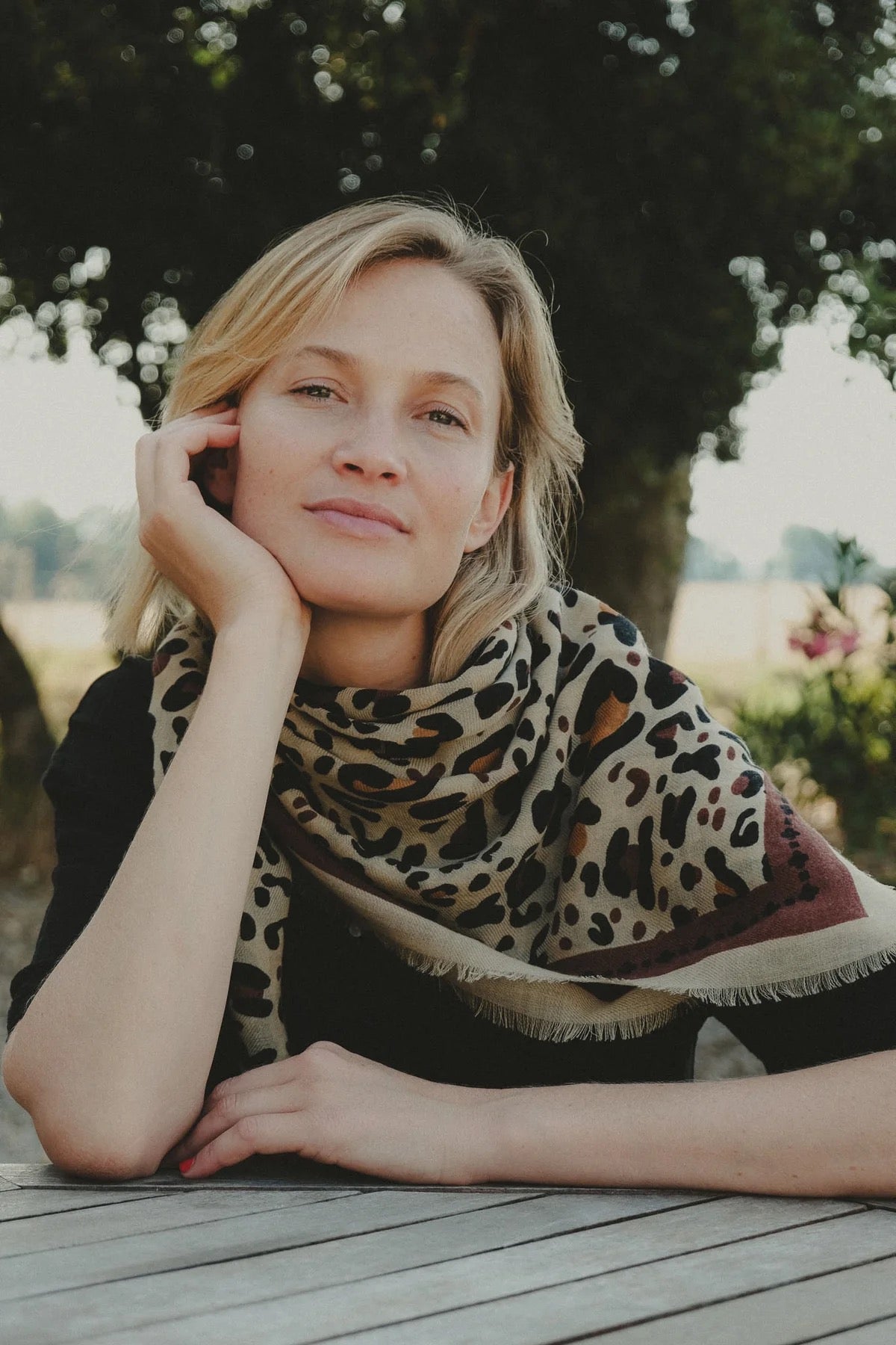Scarf Leo Beige Chocolate WS