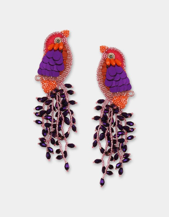 Kingfisher Earrings Purple