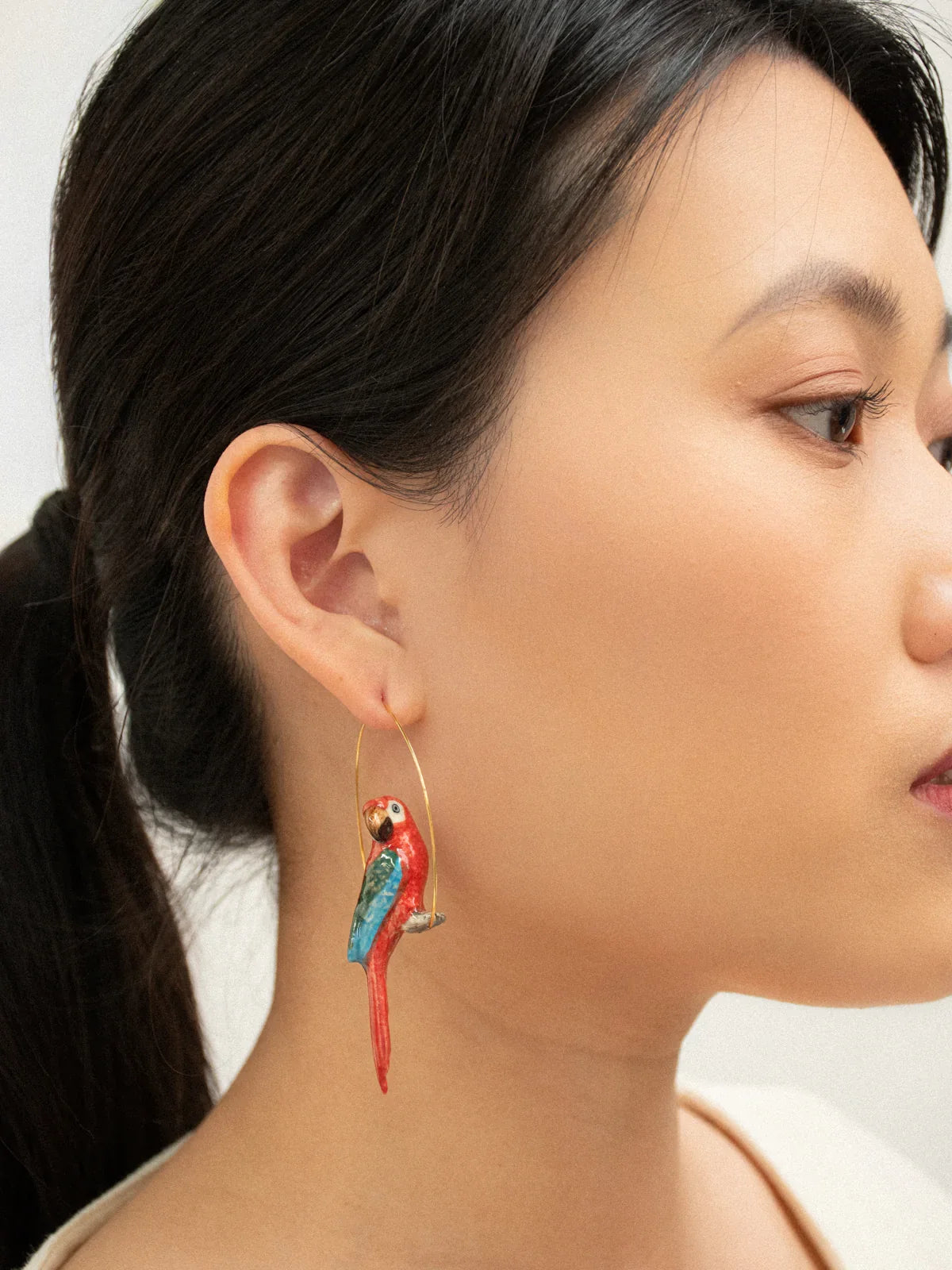 Red Parrot Earrings