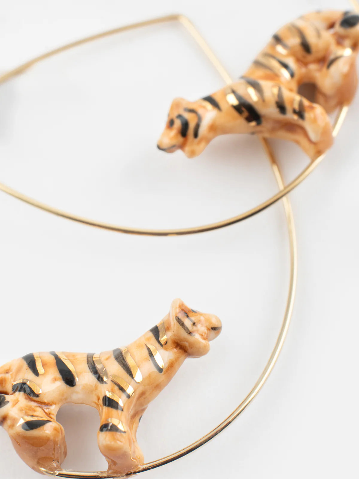 Crazy Tiger Hoop Earrings