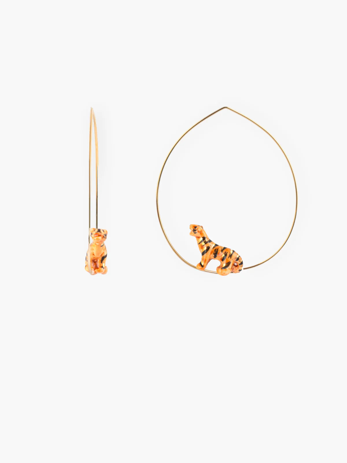 Crazy Tiger Hoop Earrings