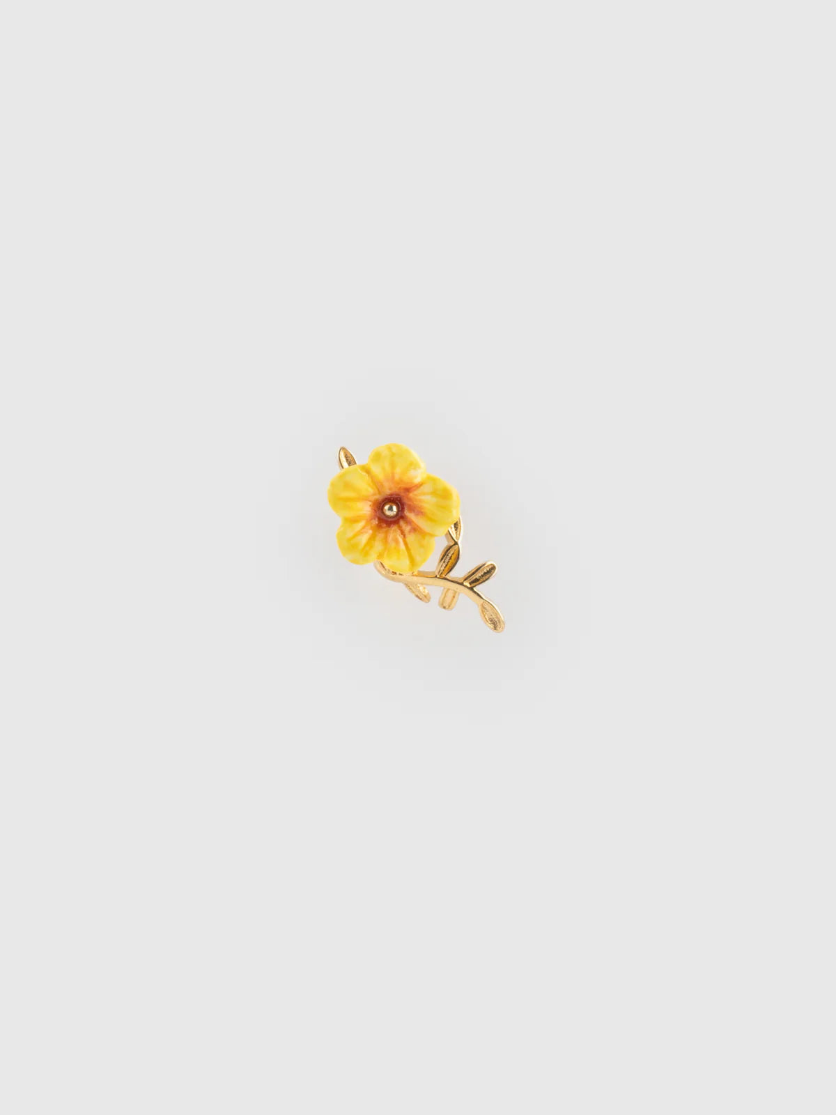 Yellow Hibiscus Ear Cuff Earring