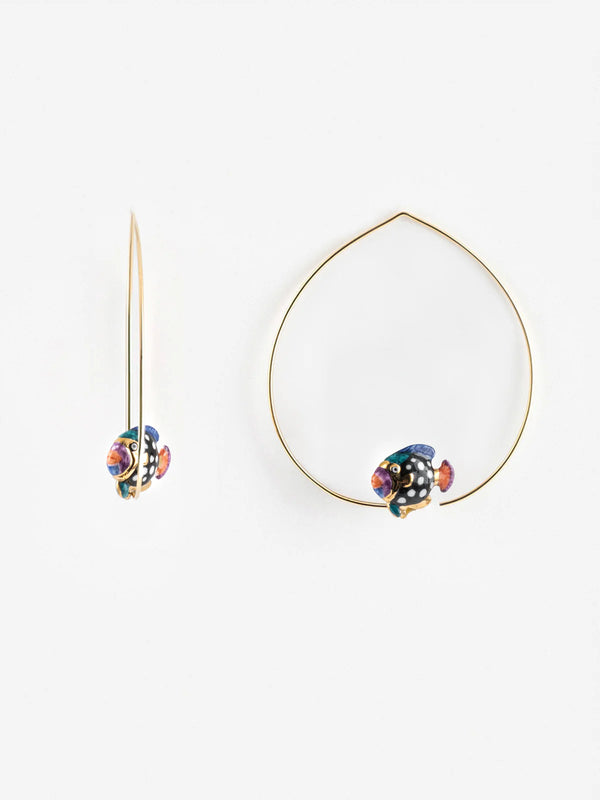 Spotted Fish Hoop Earrings Aloha - Nach