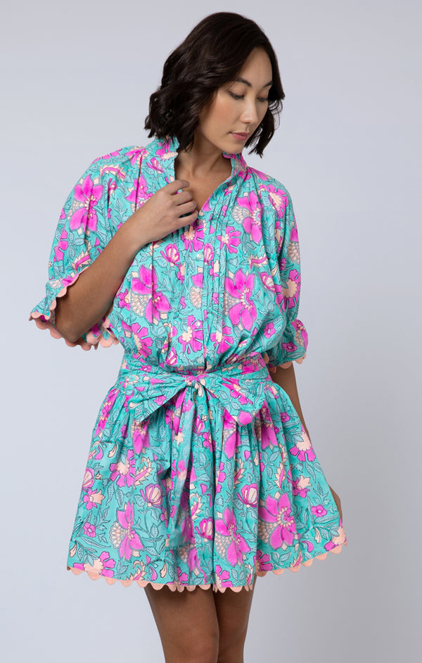 JULIET DUNN POPLIN BLOUSON DRESS