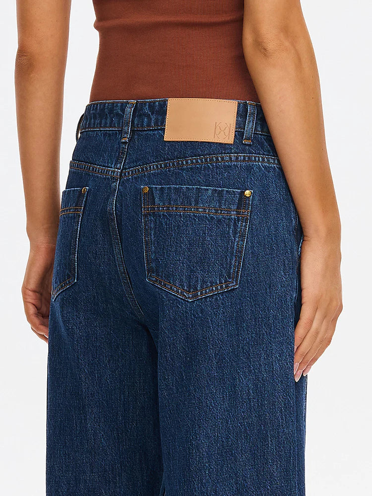 Jessica Barrel Jean Dark Stonewash