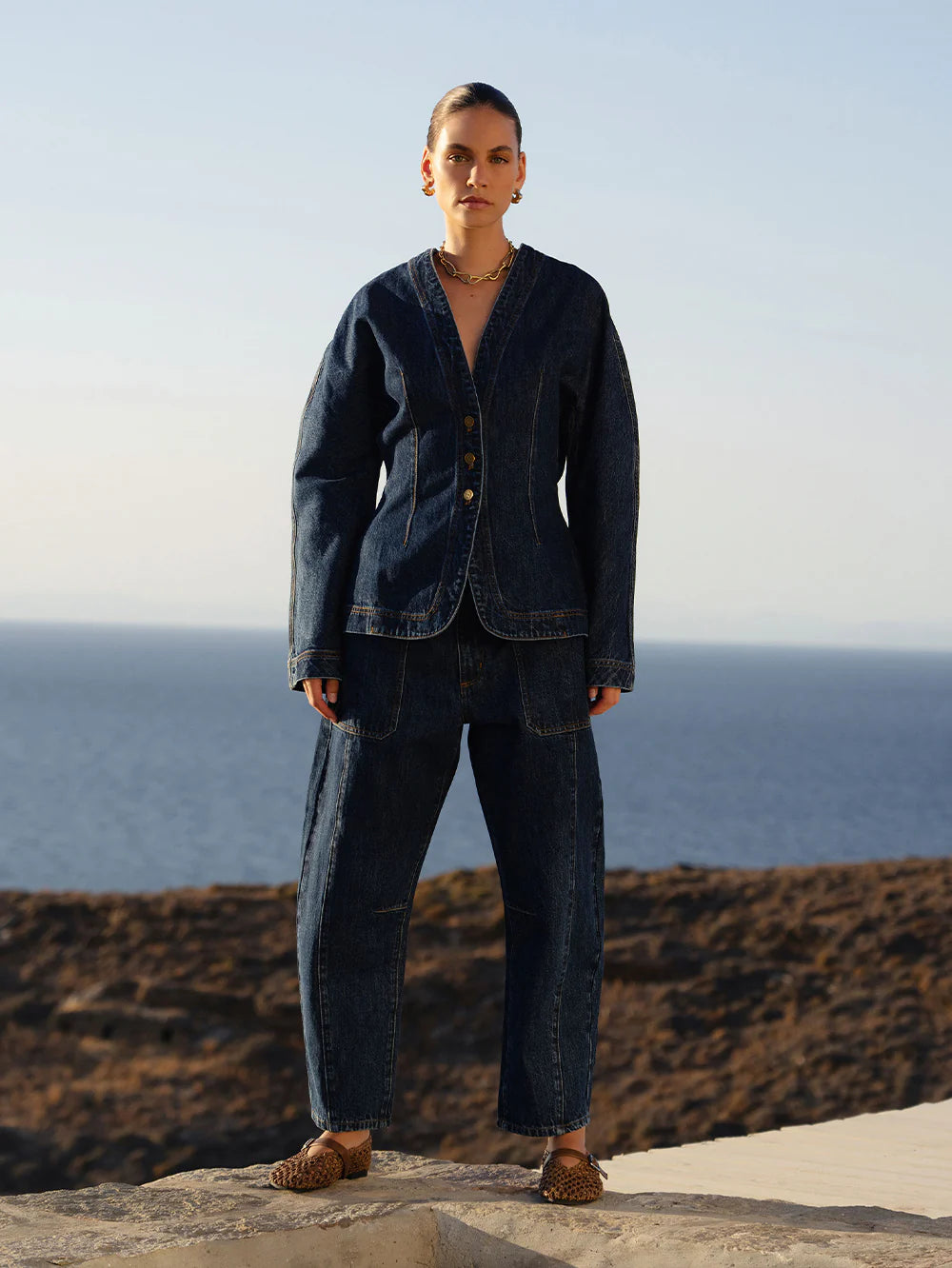 Jessica Barrel Jean Dark Stonewash