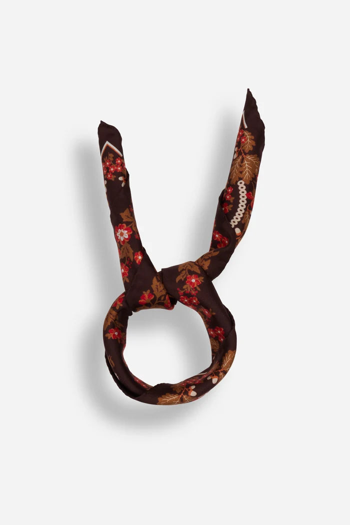 Small Scarf Retour de Foret Chocolate Silk