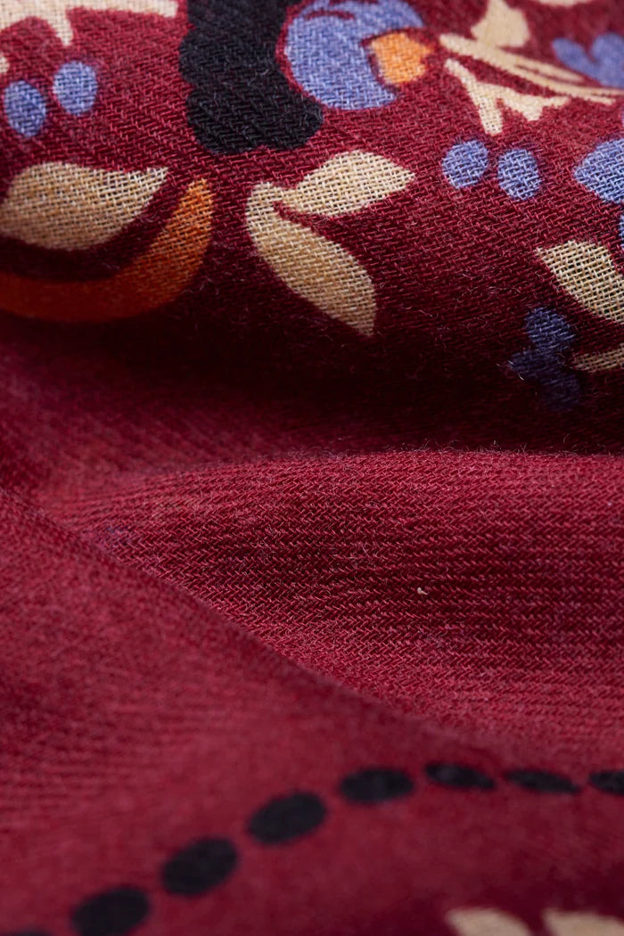Scarf Secret Garden Bordeaux WS