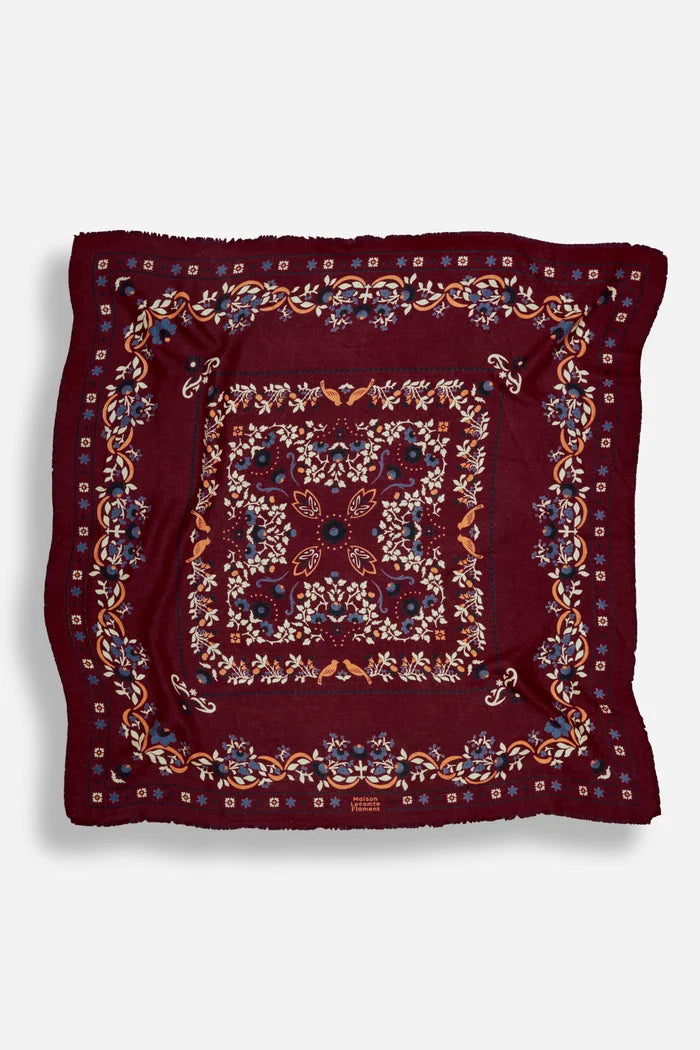 Scarf Secret Garden Bordeaux WS