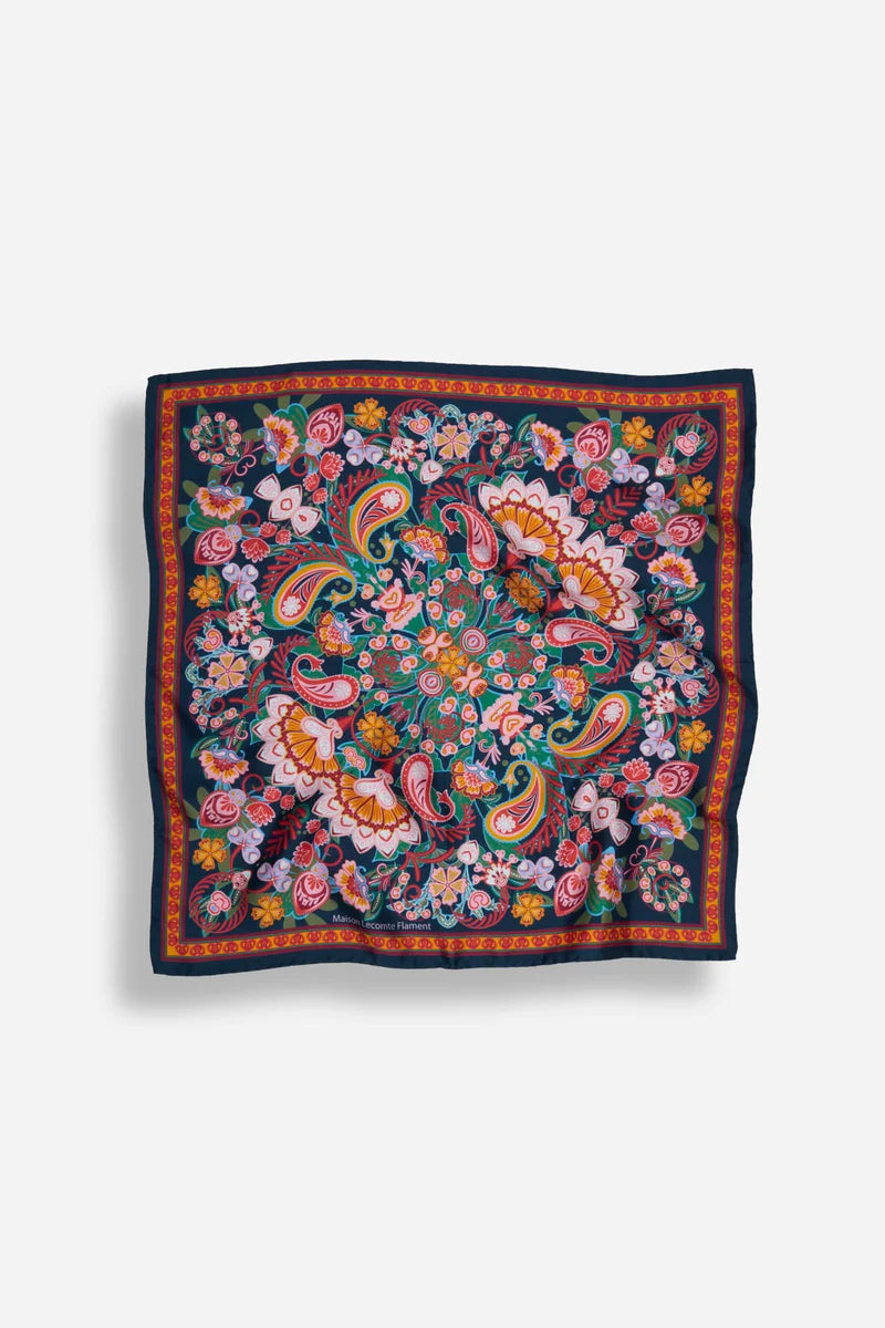 Small Scarf Volcanique Pink Silk