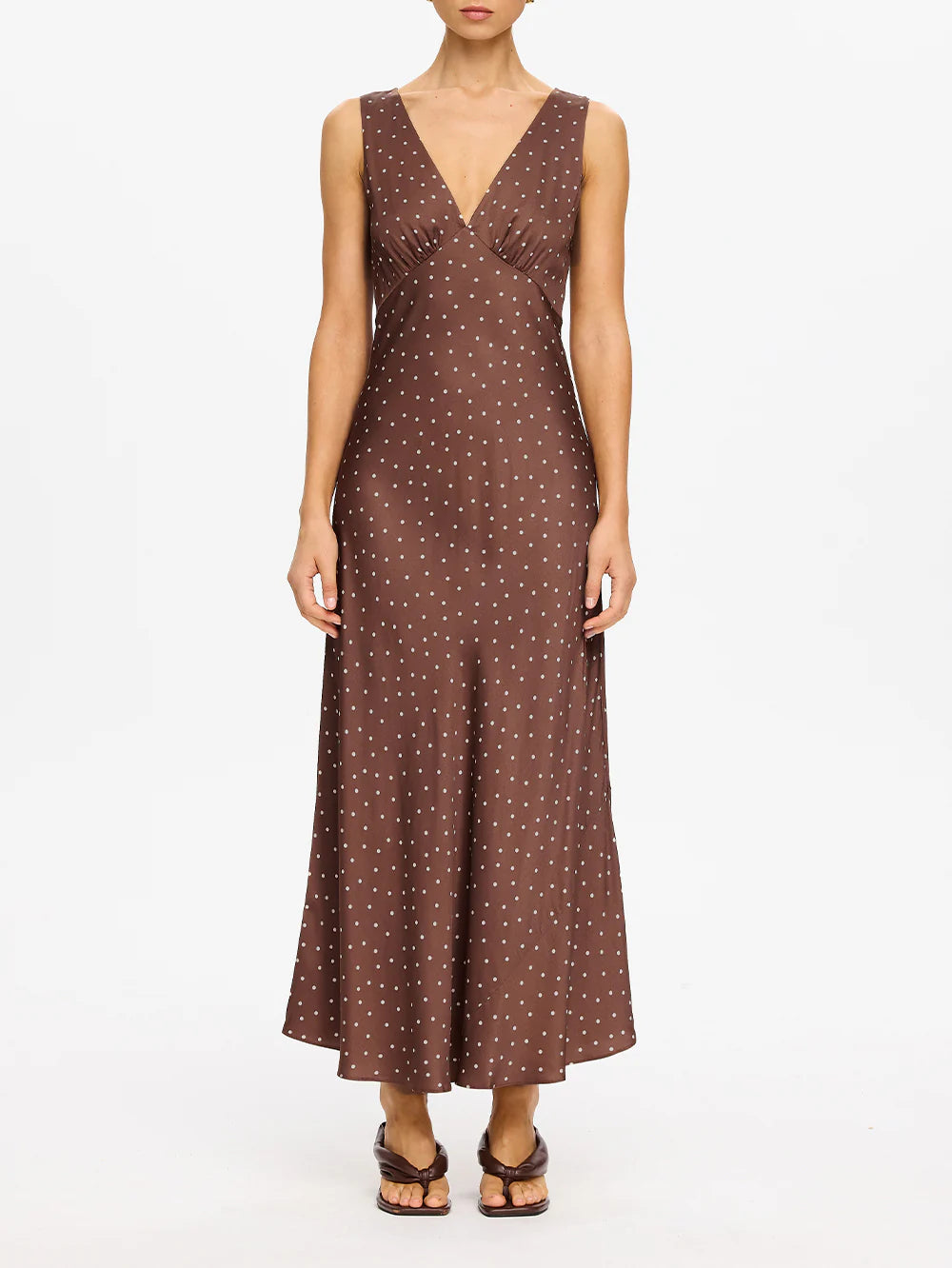 Edie Midi Dress Brown