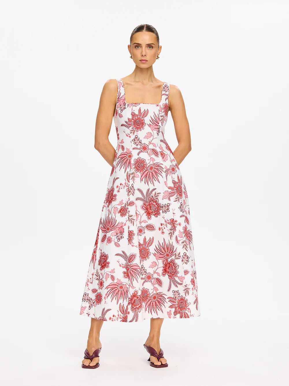 Bailey Midi Dress Red