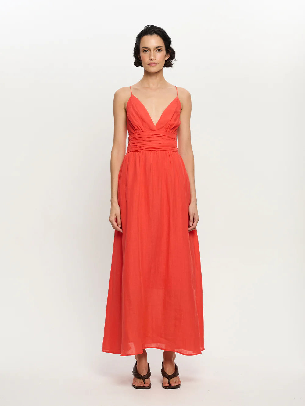 Nala Strappy Maxi Dress Red