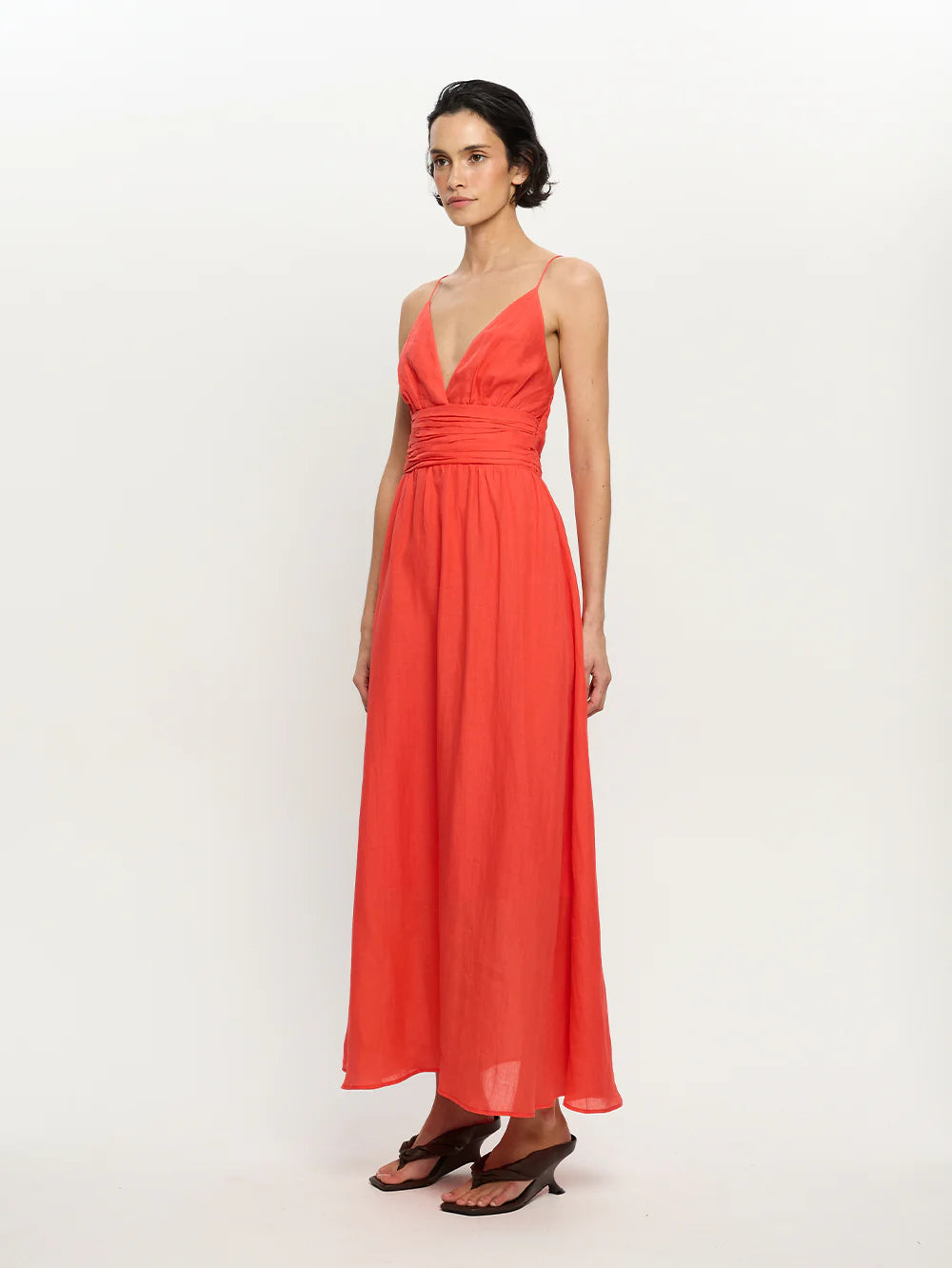 Nala Strappy Maxi Dress Red