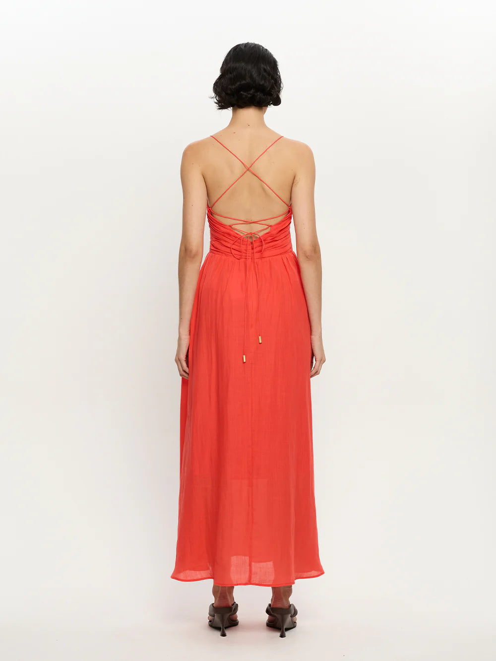 Nala Strappy Maxi Dress Red