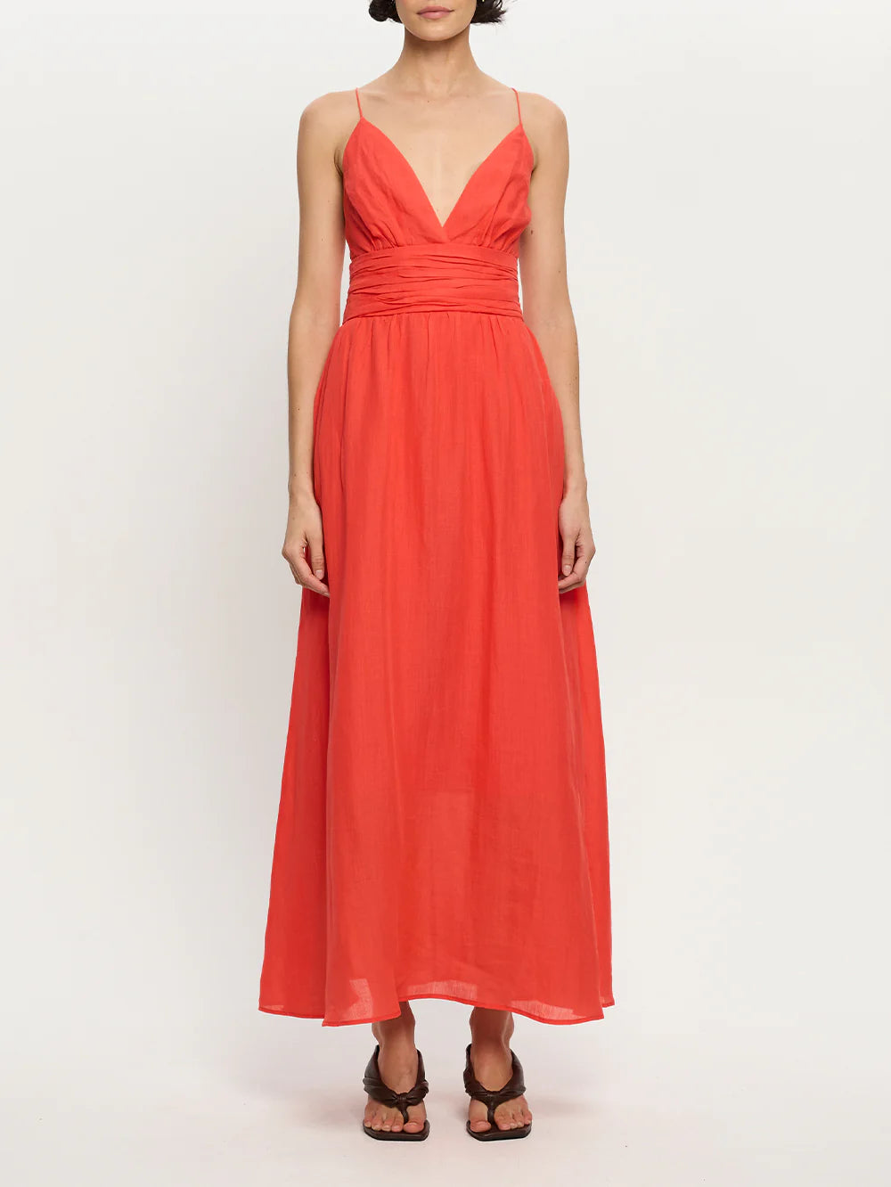 Nala Strappy Maxi Dress Red