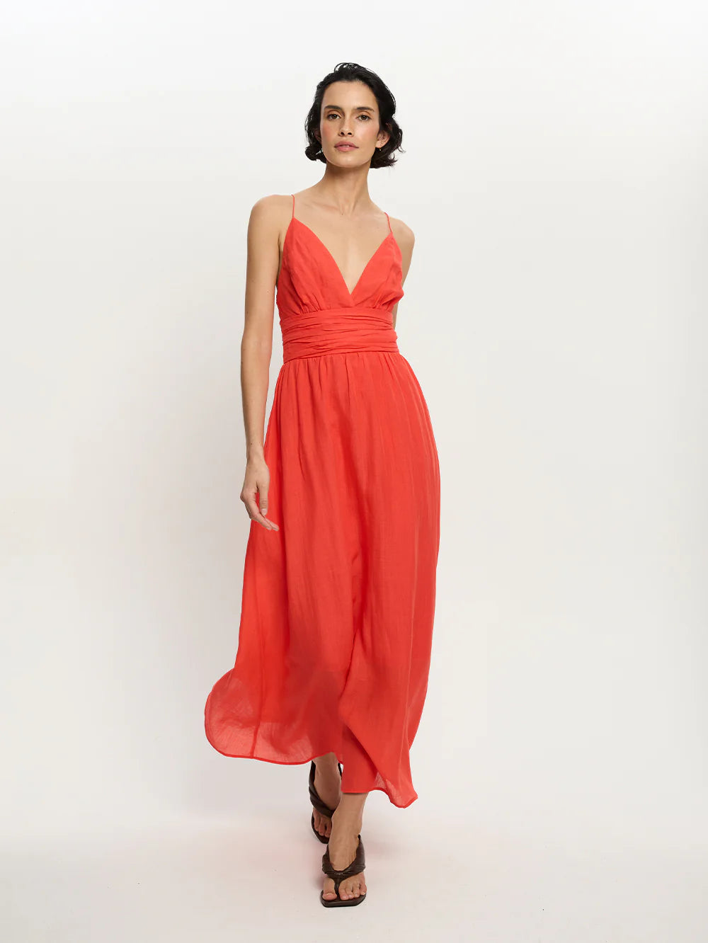 Nala Strappy Maxi Dress Red