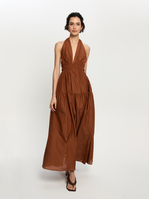 Anouk Maxi Dress Mocha - Kivari