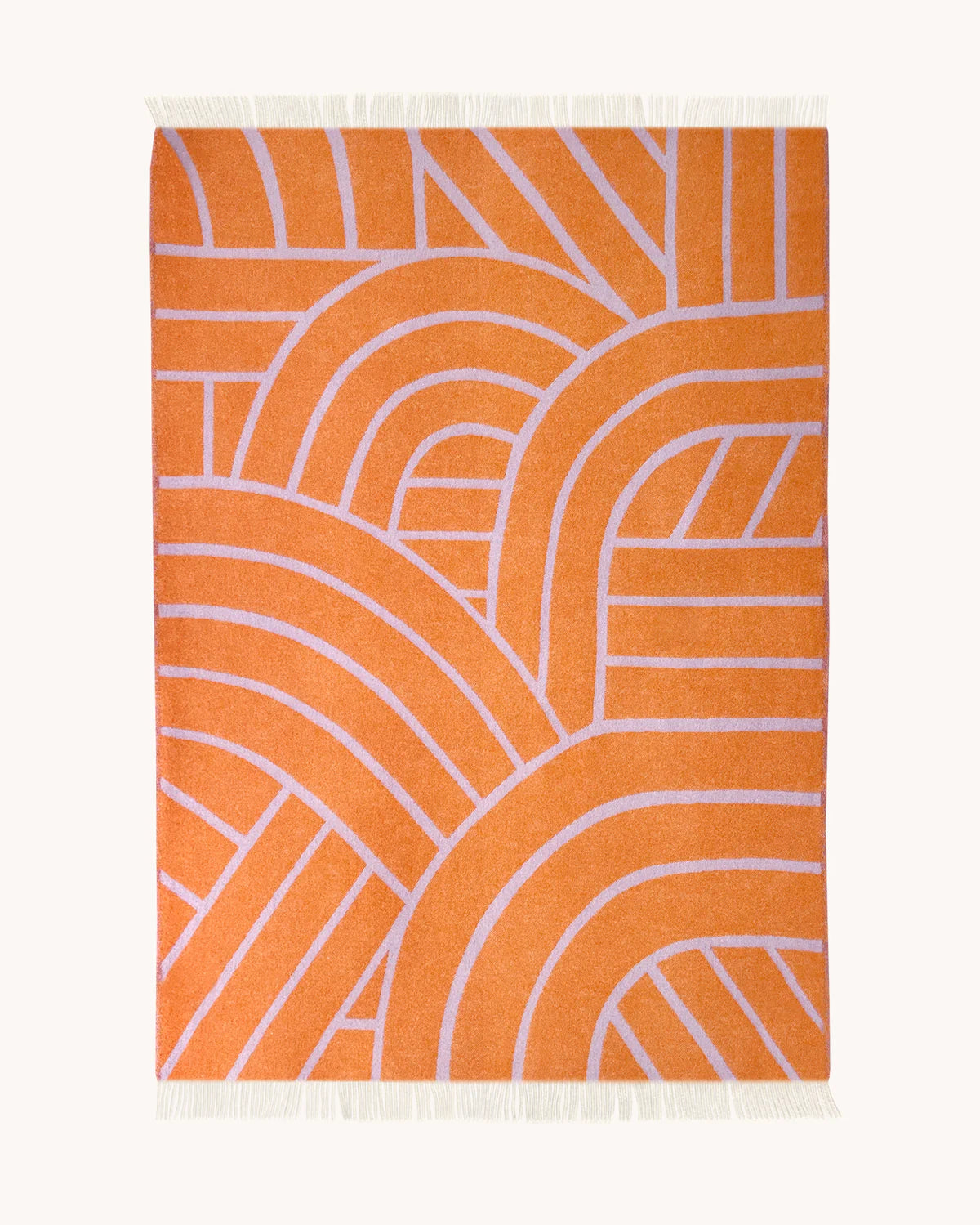 Lines Blanket Lilac Orange - Maison Deux