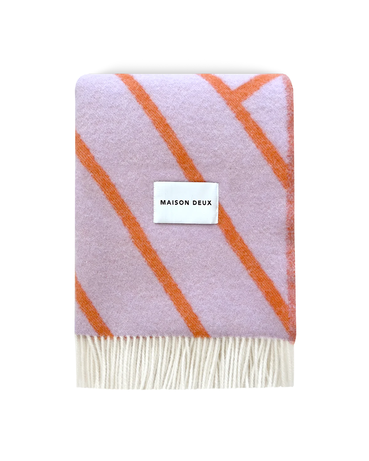 Lines Blanket Lilac Orange - Maison Deux