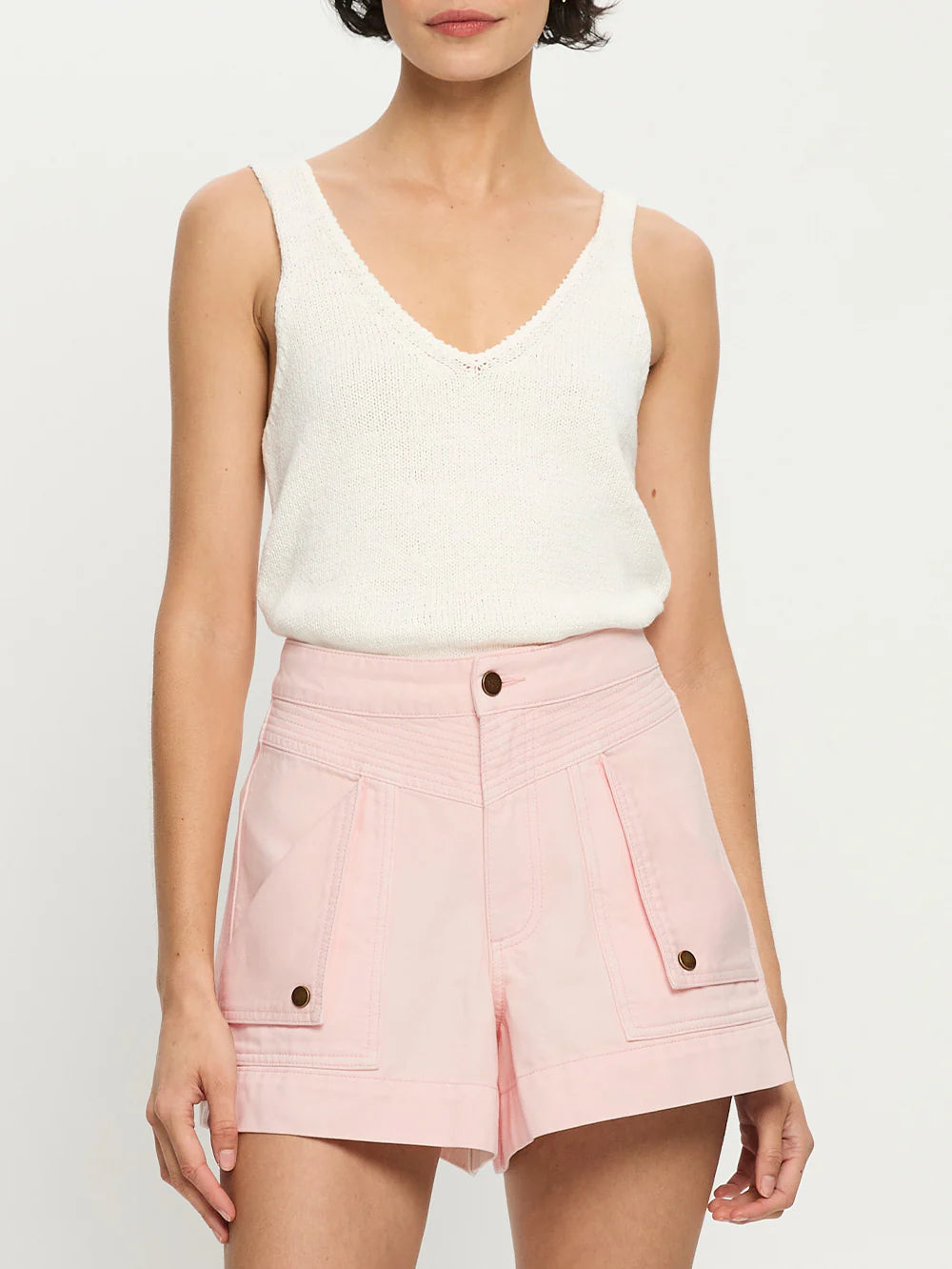 Celene Denim Short Soft Pink