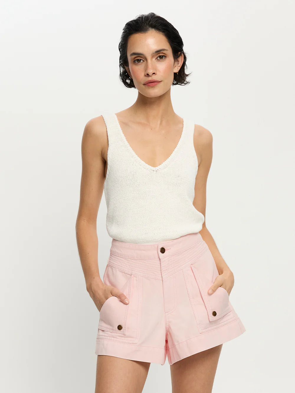 Celene Denim Short Soft Pink