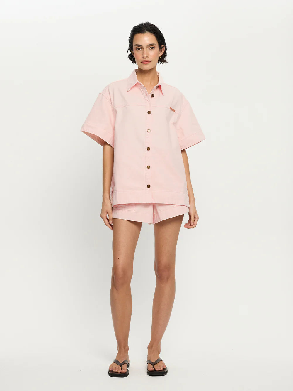 Marla Denim Shirt Soft Pink