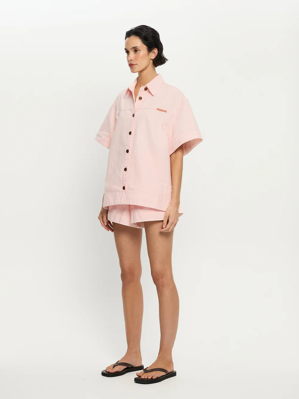 Marla Denim Shirt Soft Pink