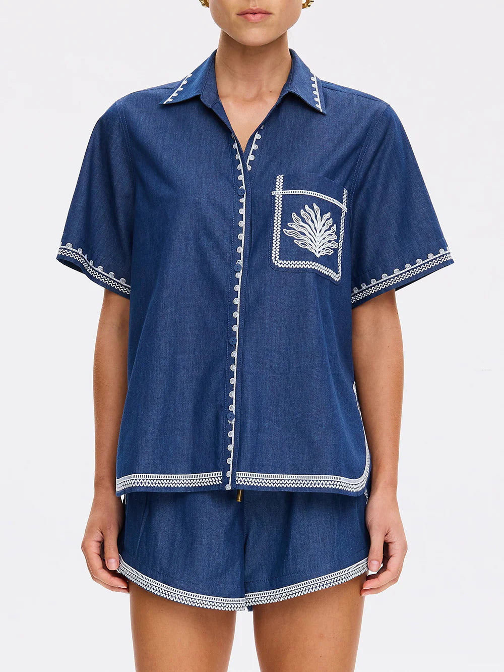 Emile Chambray Short Blue