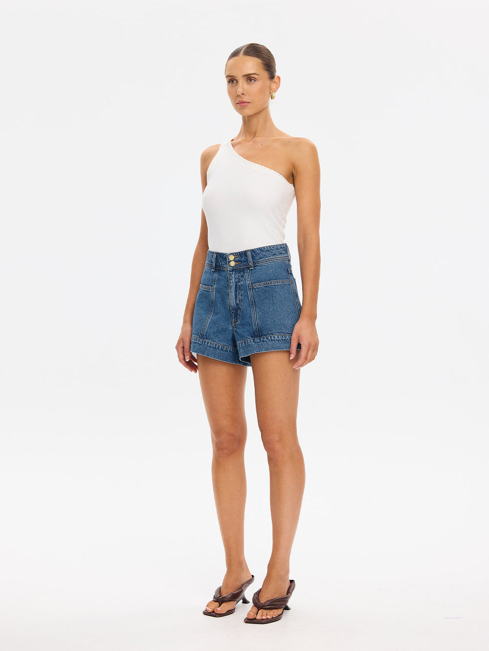 Rita Denim Short Drift Blue