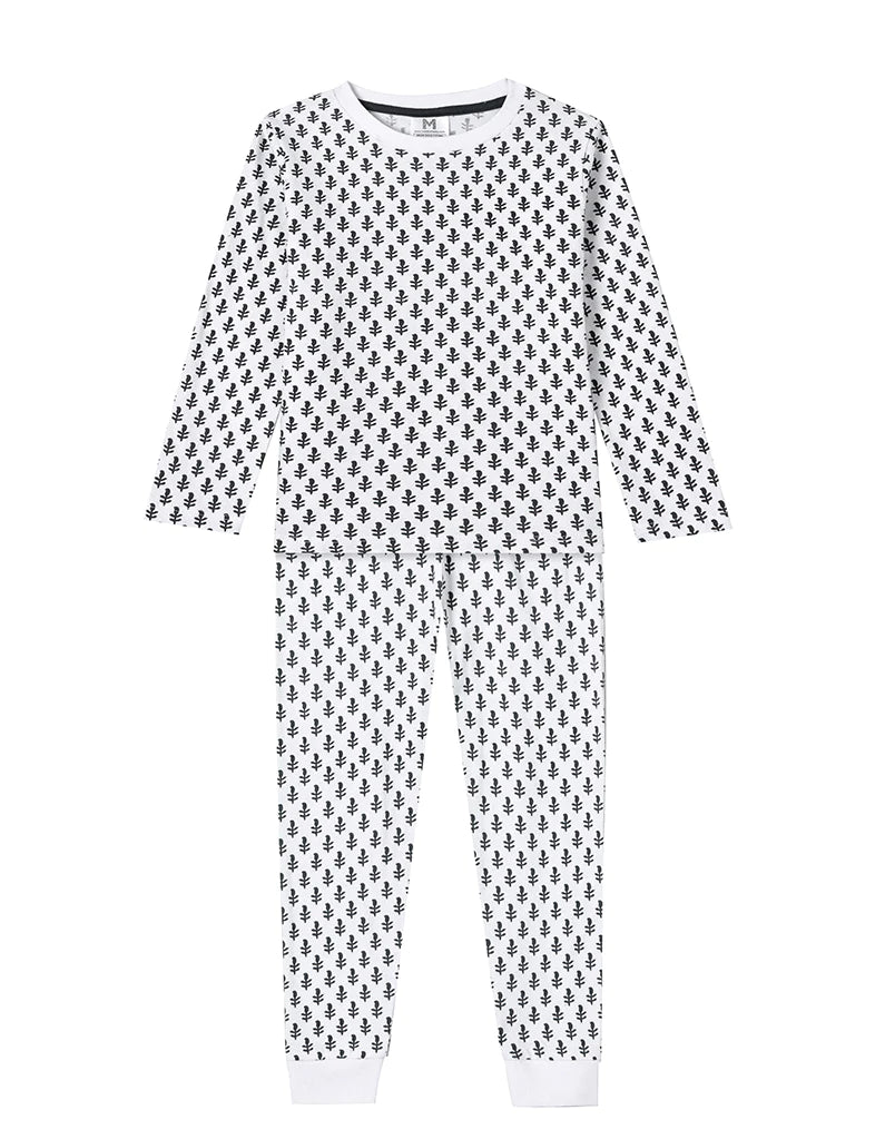 Toddler & Big Kid Cotton Knit PJ Set (Fort Blue) - Malabar Baby