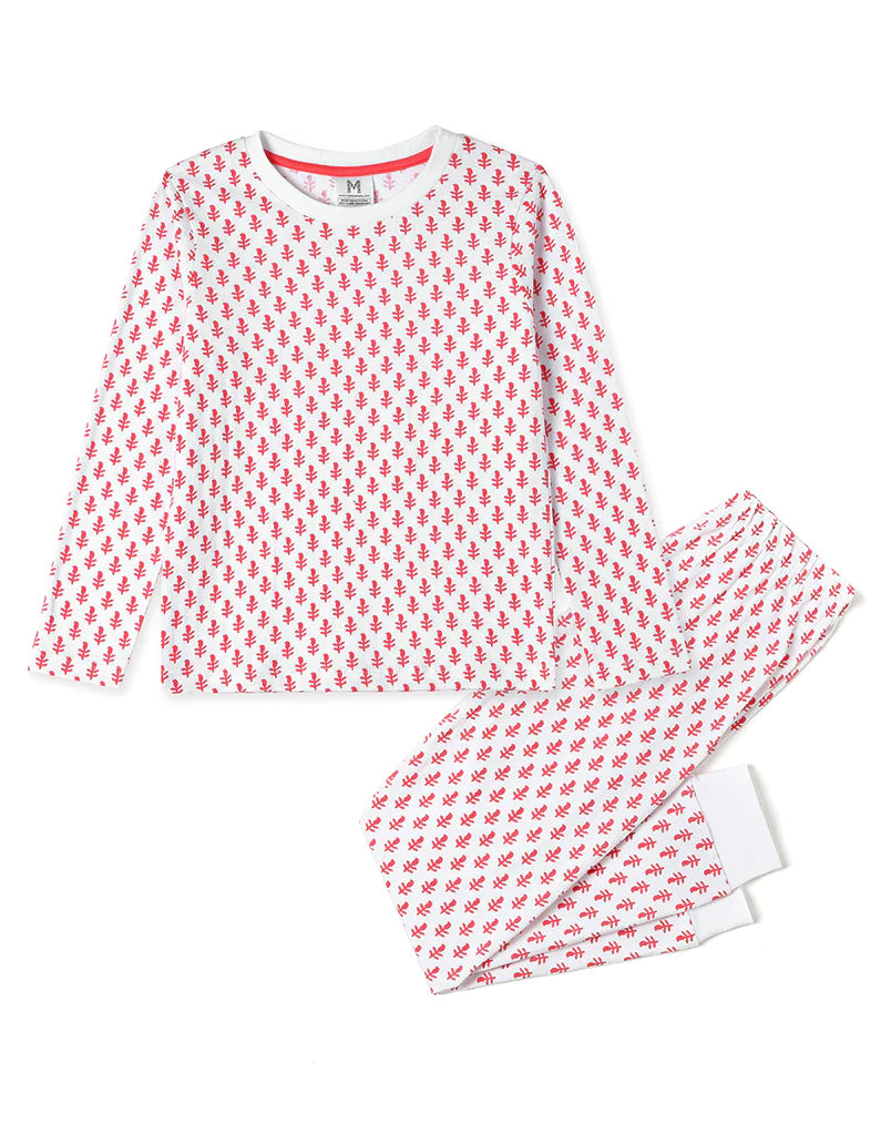 Toddler & Big Kid Cotton Knit PJ Set (Pink City) - Malabar Baby