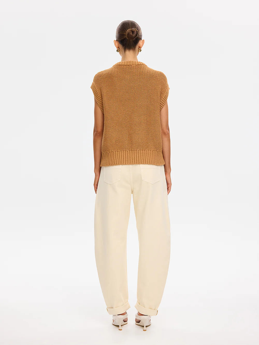 Olesia Knit Vest Tan