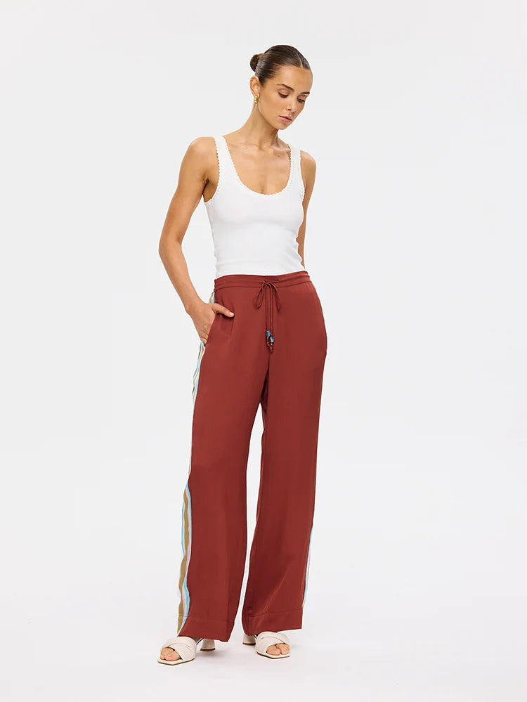 Enzo Pant Maroon