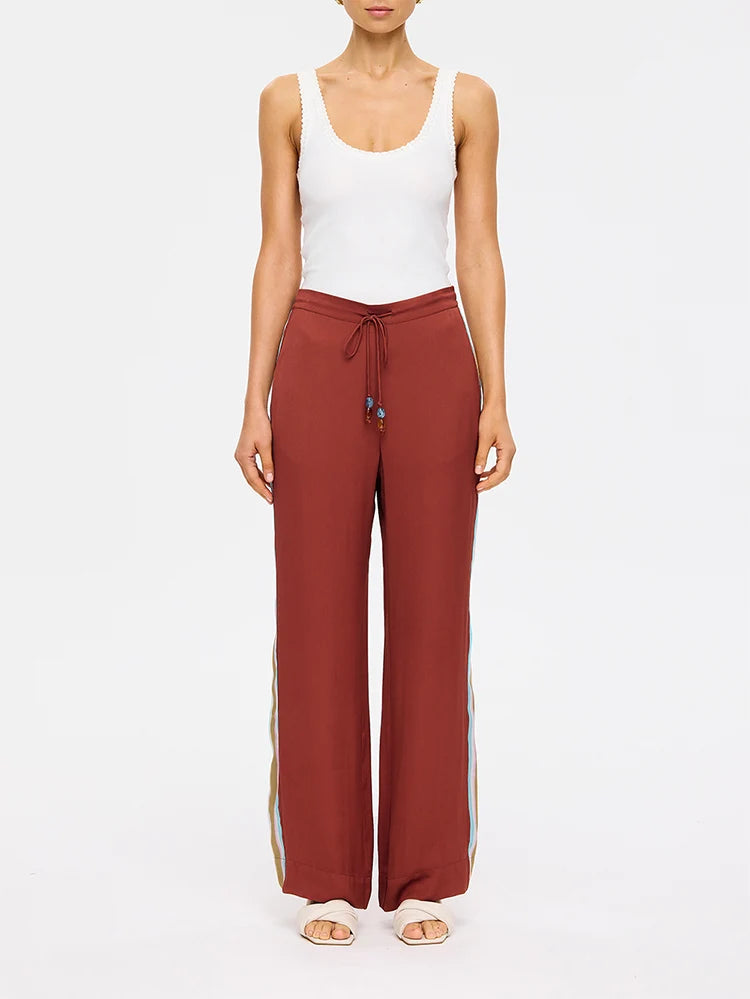 Enzo Pant Maroon