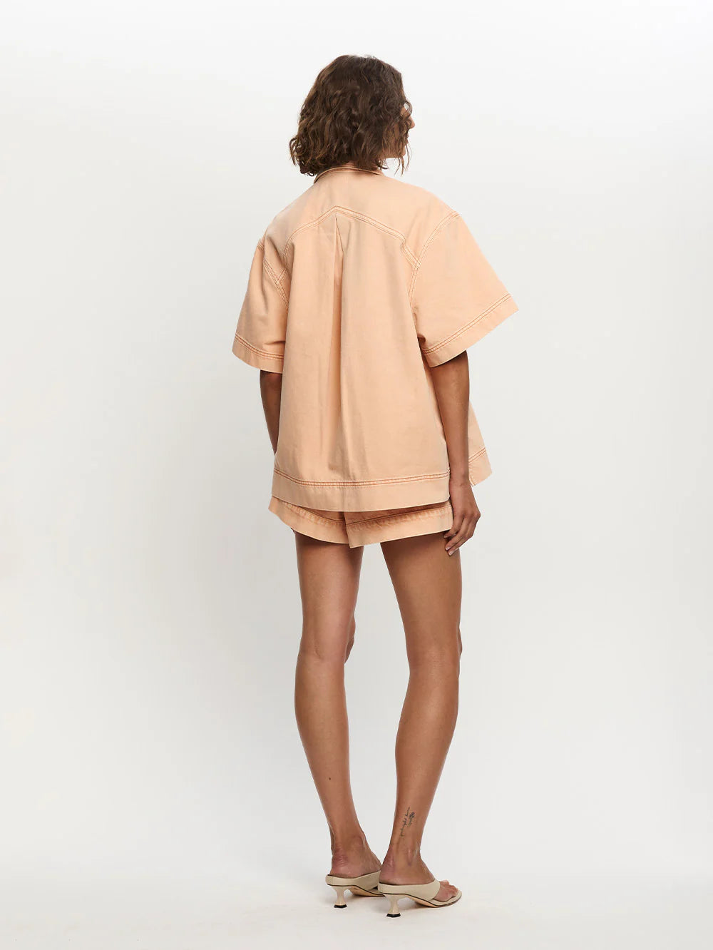 Paloma Denim Shirt Peach