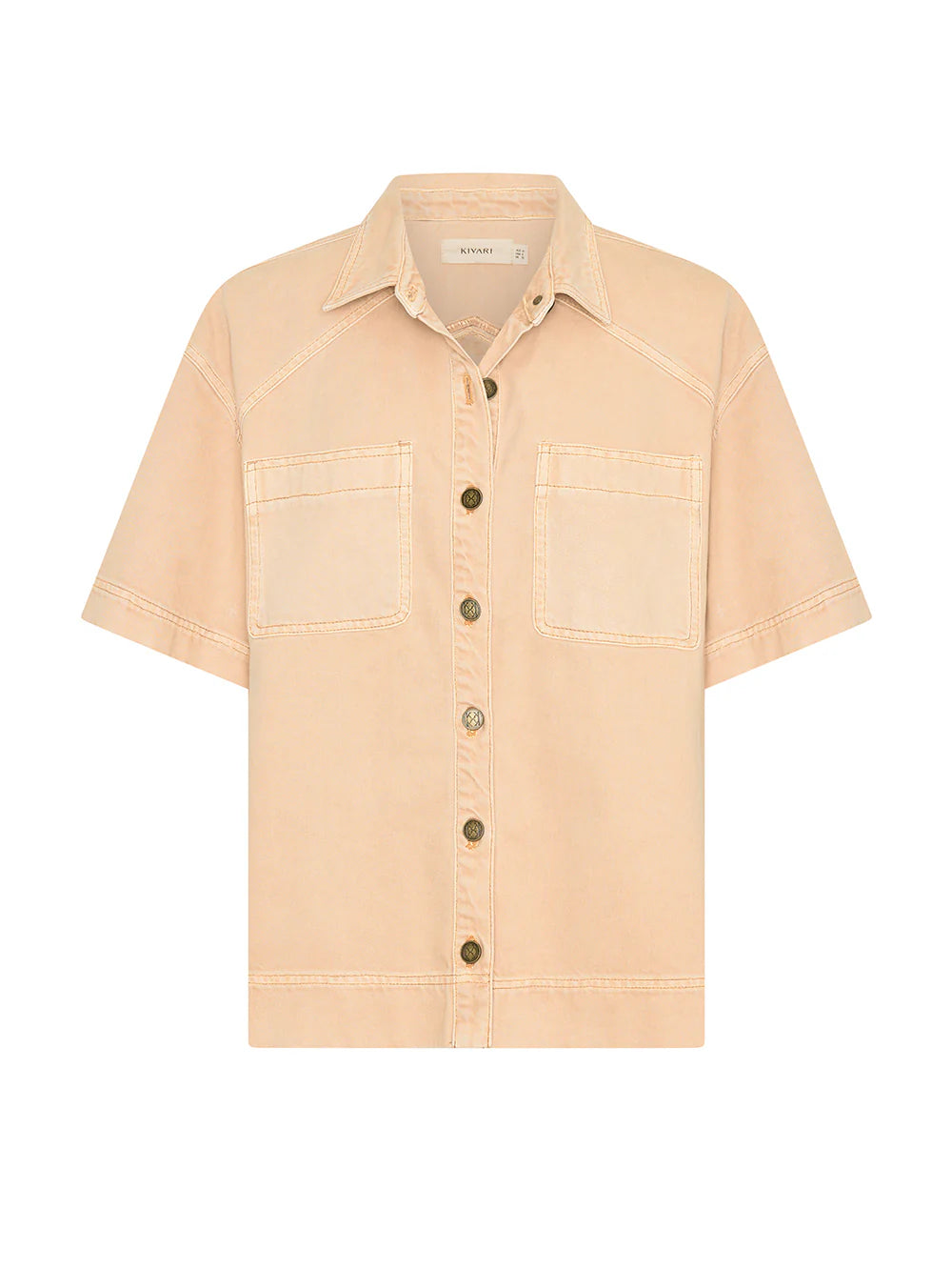 Paloma Denim Shirt Peach