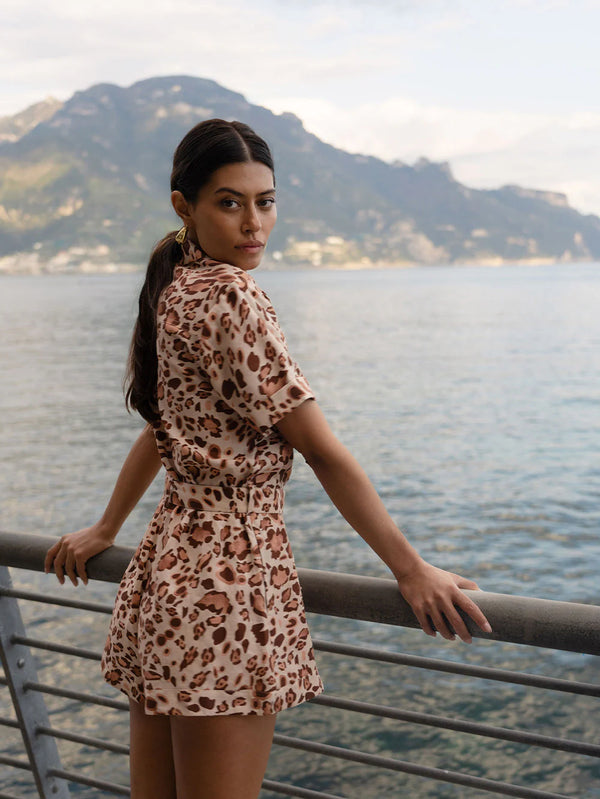 Paris Playsuit Brown - Kivari