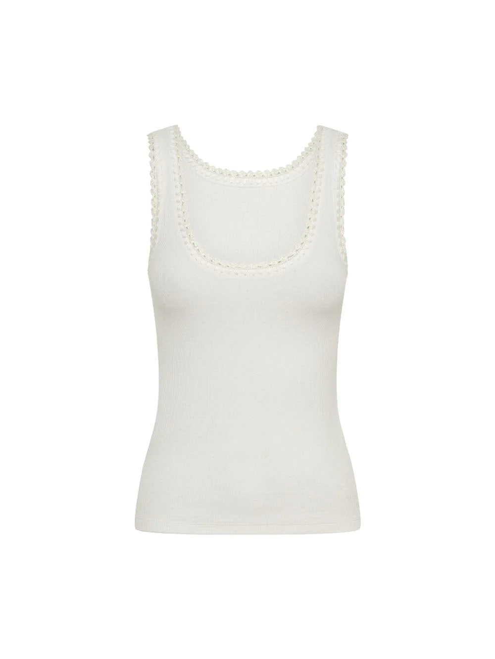 Tallulah Scoop Tank Ivory